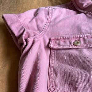 Madewell pink short coverall romper XS